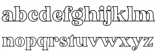 Narifah Outline Font LOWERCASE