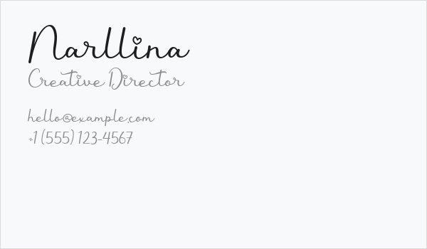 Narllina Business Card
