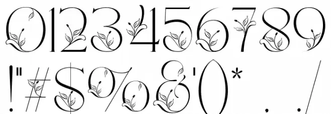 Narony Regular Font OTHER CHARS