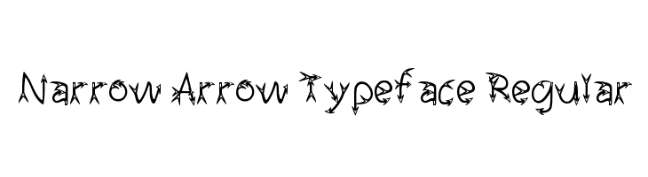 Narrow Arrow Typeface Regular Fuentes