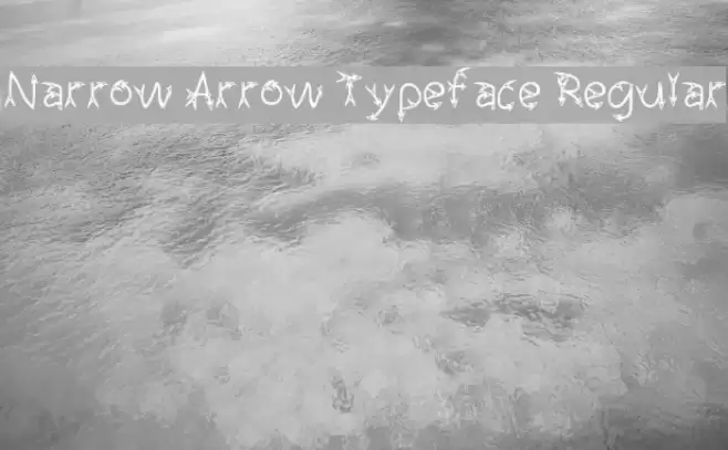 Narrow Arrow Typeface Regular フォント examples