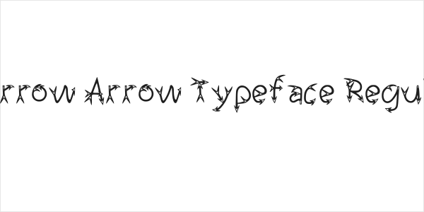 Narrow Arrow Typeface Regular Logo