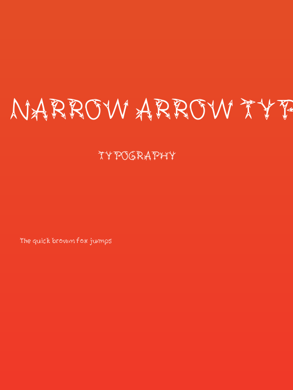 Narrow Arrow Typeface Regular Poster