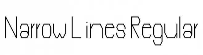 Narrow Lines Regular  Frei Schriftart Herunterladen