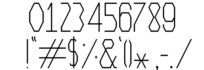 Narrow Lines Regular Font OTHER CHARS
