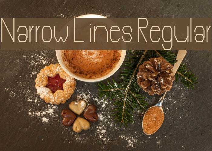 Narrow Lines Regular Font examples
