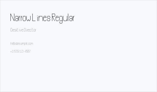 Narrow Lines Regular Business Card
