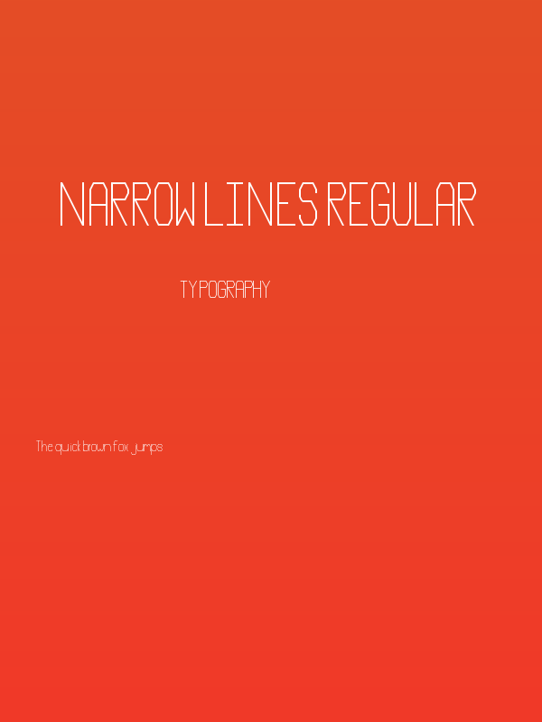 Narrow Lines Regular Poster