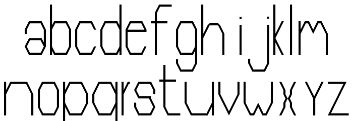 Narrow Lines Regular Font LOWERCASE