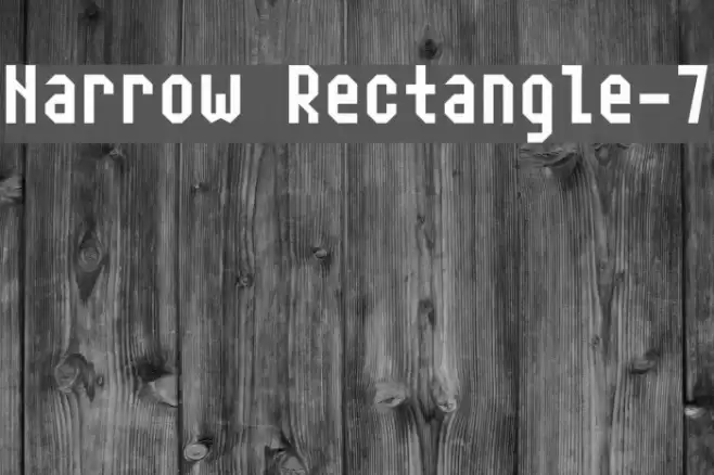Narrow Rectangle-7 Font examples