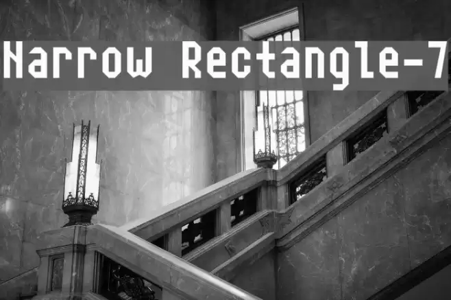Narrow Rectangle-7 Font examples