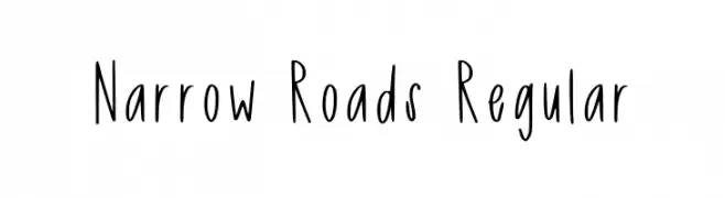 Narrow Roads Regular  Free Fonts Download
