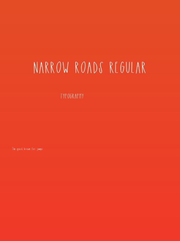 Narrow Roads Regular Poster