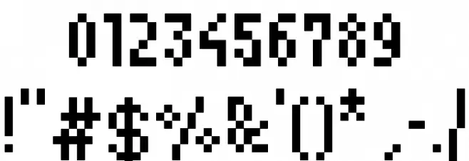 NarrowPix Font OTHER CHARS