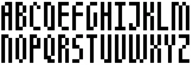 NarrowPix Schriftart Groß