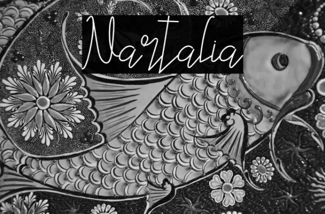Nartalia Font examples