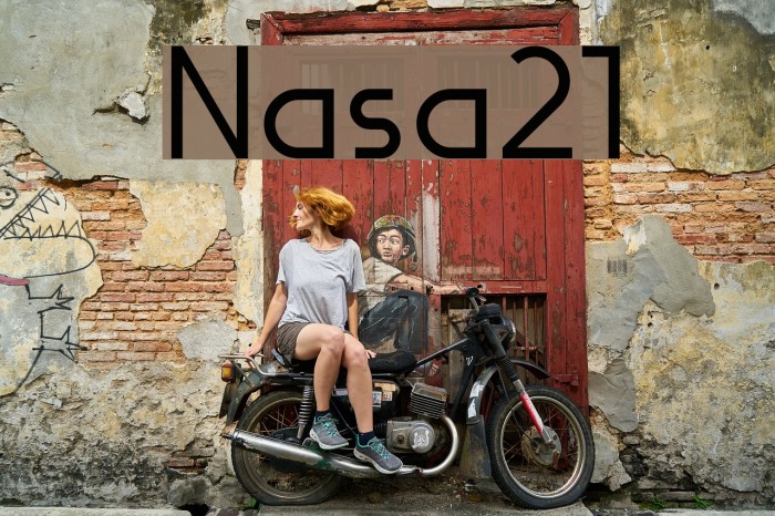 Nasa21 Font examples