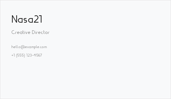 Nasa21 Business Card