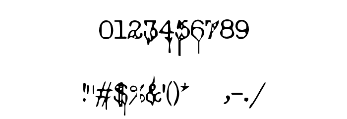 Nasal Drip Font OTHER CHARS