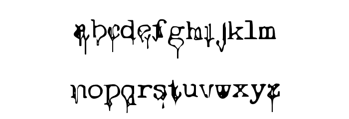 Nasal Drip Font LOWERCASE