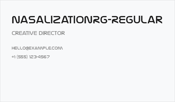NasalizationRg-Regular Business Card