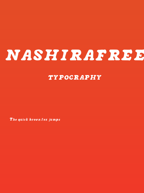 NashiraFree-Regular Poster