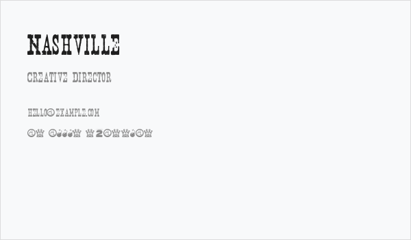 Nashville Business Card