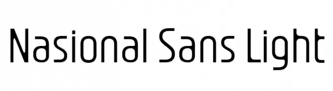 Nasional Sans Light  नि: शुल्क फ़ॉन्ट्स डाउनलोड