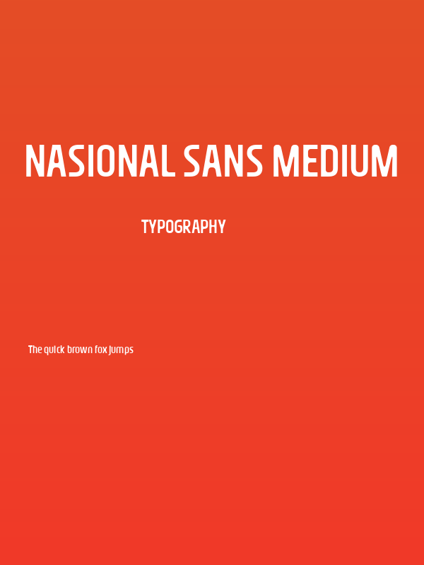 Nasional Sans Medium Poster