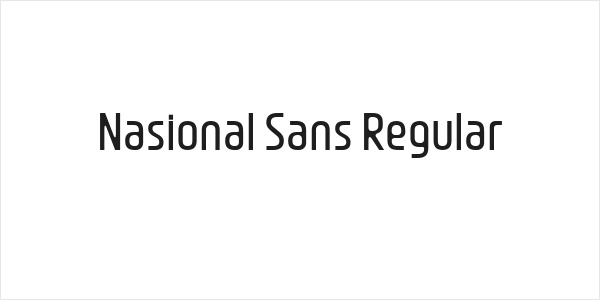 Nasional Sans Regular Logo