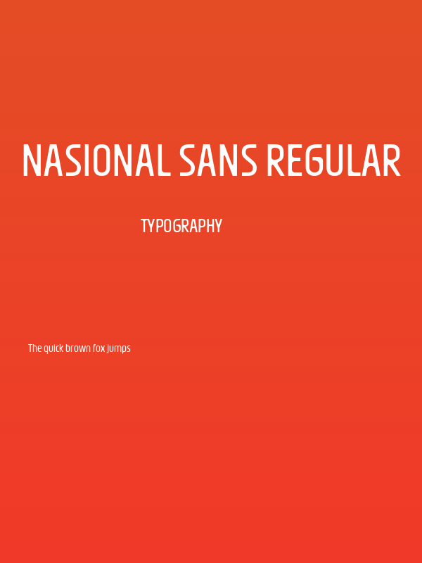 Nasional Sans Regular Poster