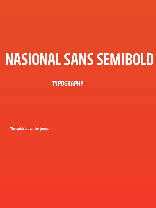 Nasional Sans SemiBold Poster