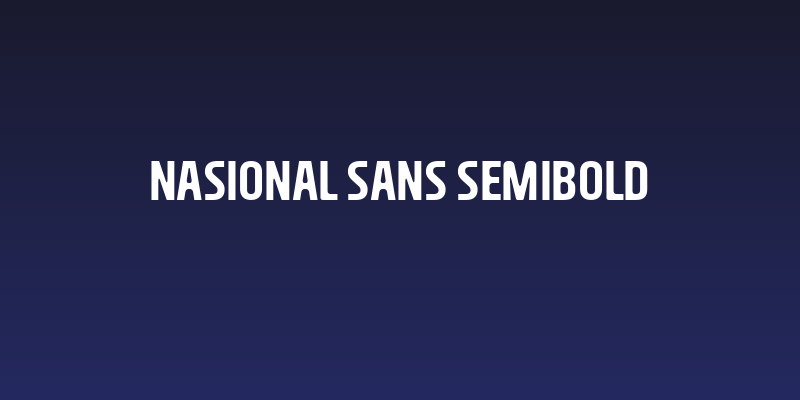 Nasional Sans SemiBold Social Header