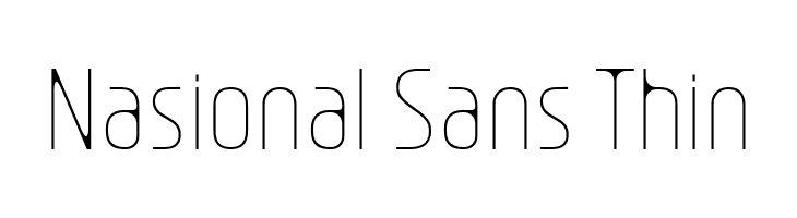 Nasional Sans Thin  नि: शुल्क फ़ॉन्ट्स डाउनलोड