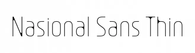 Nasional Sans Thin  नि: शुल्क फ़ॉन्ट्स डाउनलोड