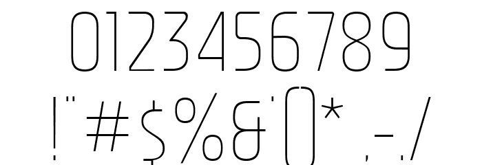 Nasional Sans Thin Font OTHER CHARS