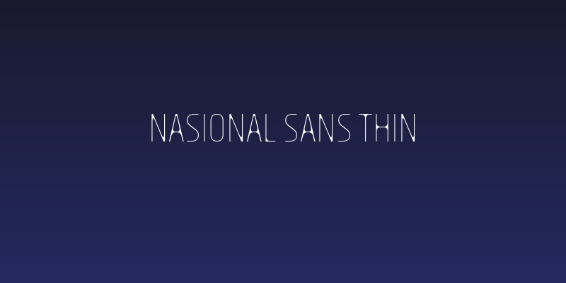 Nasional Sans Thin Social Header