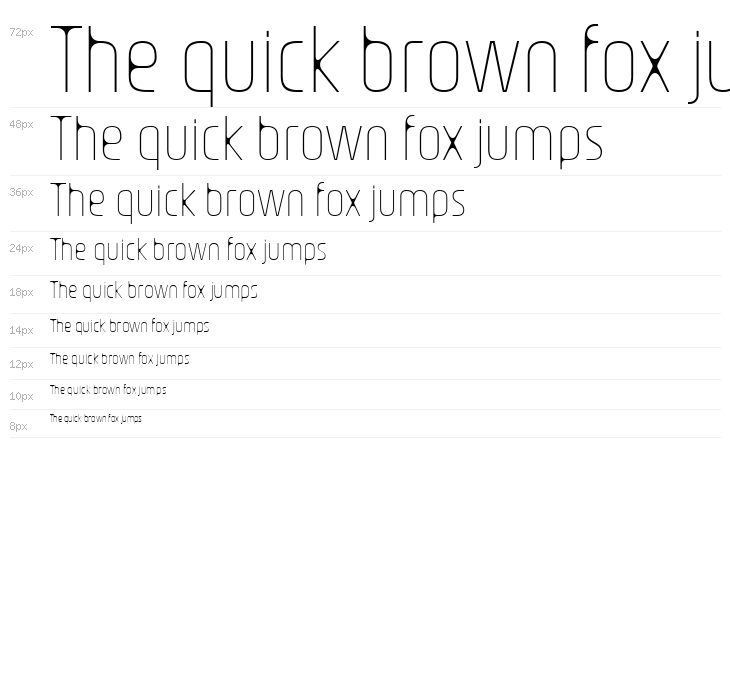 Nasional Sans Thin Waterfall