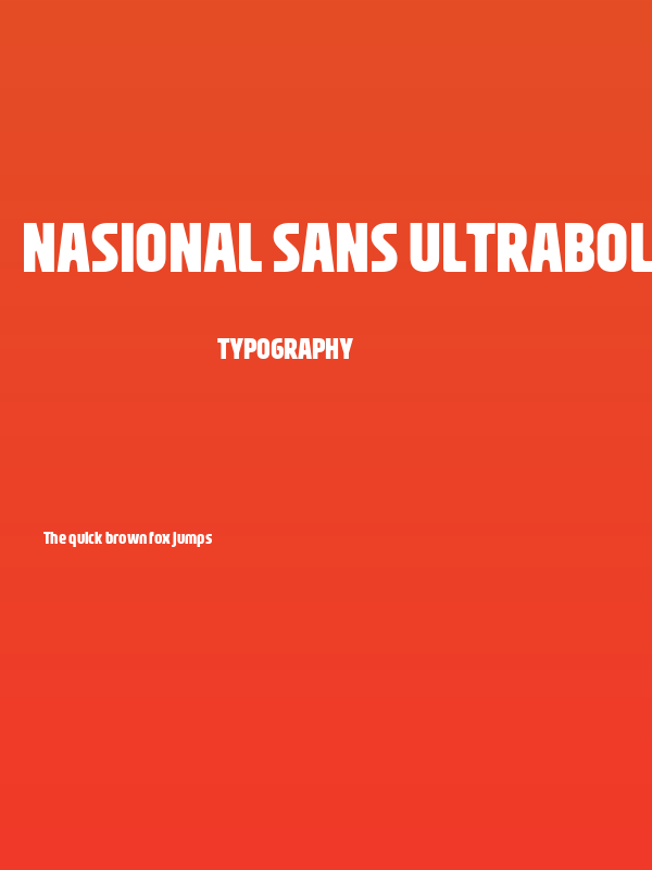 Nasional Sans UltraBold Poster