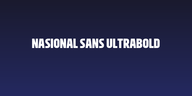 Nasional Sans UltraBold Social Header