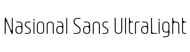 Nasional Sans UltraLight  Скачать бесплатные шрифты