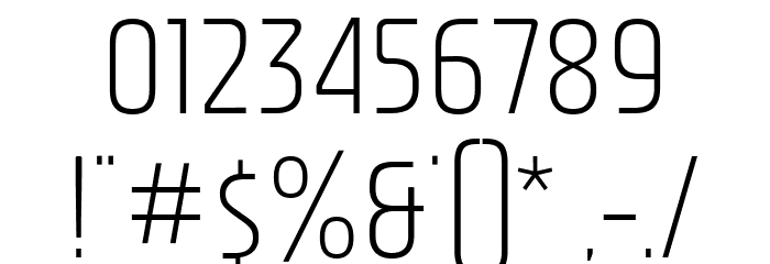 Nasional Sans UltraLight Font Alte caractere