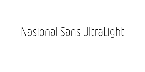 Nasional Sans UltraLight Logo