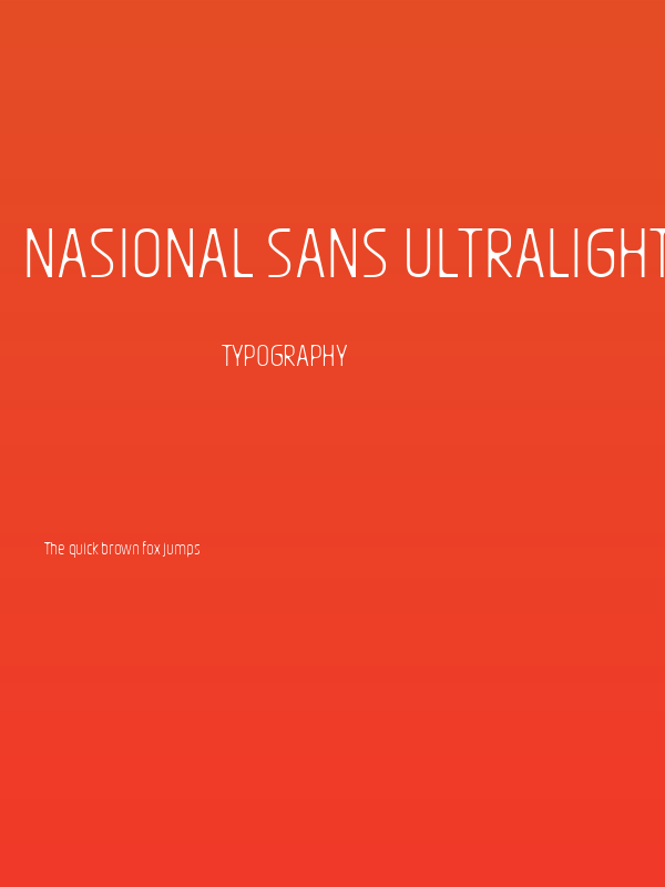 Nasional Sans UltraLight Poster