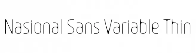 Nasional Sans Variable Thin  フリーフォントのダウンロード