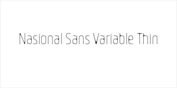 Nasional Sans Variable Thin Logo