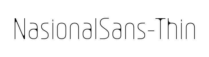 NasionalSans-Thin  font caratteri gratis