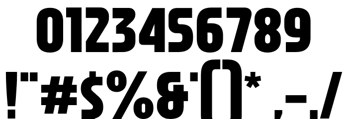 NasionalSans-UltraBold フォント その他の文字