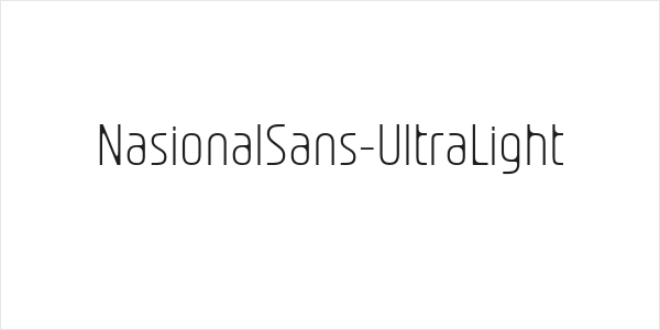 NasionalSans-UltraLight Logo