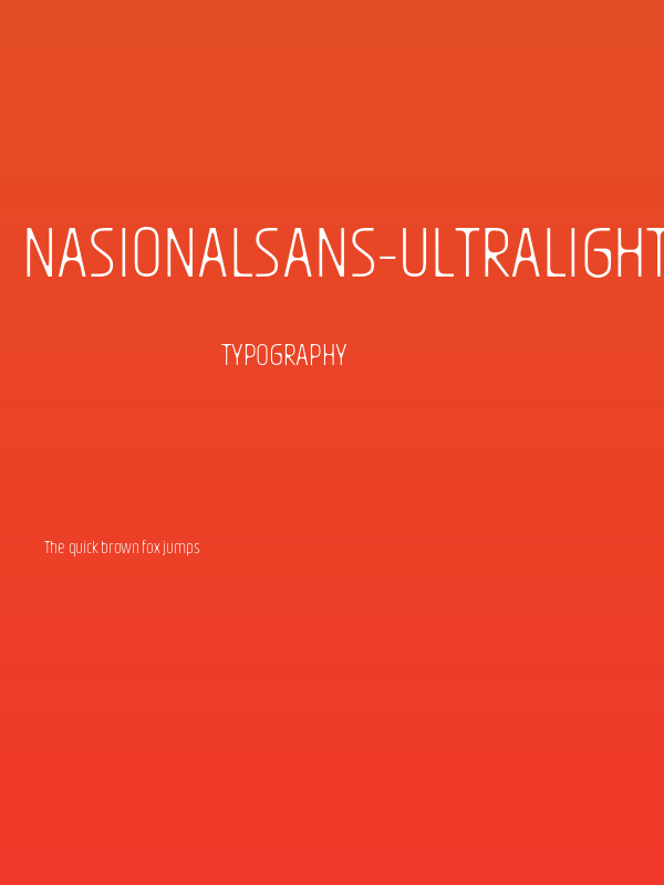 NasionalSans-UltraLight Poster